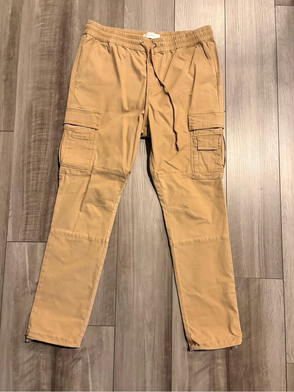 Pacsun Men's Cargo Jogger Pants in Khaki - Casual Utility Style